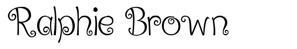 Ralphie Brown font preview